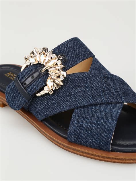 michael kors sandaletten rot|Michael Kors denim sandals.